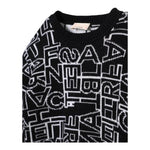 ELISABETTA FRANCHI maglia girocollo tinta unita con stampe in contrasto Nero per Bambina EGMA029 NERO ELISABETTA FRANCHI 