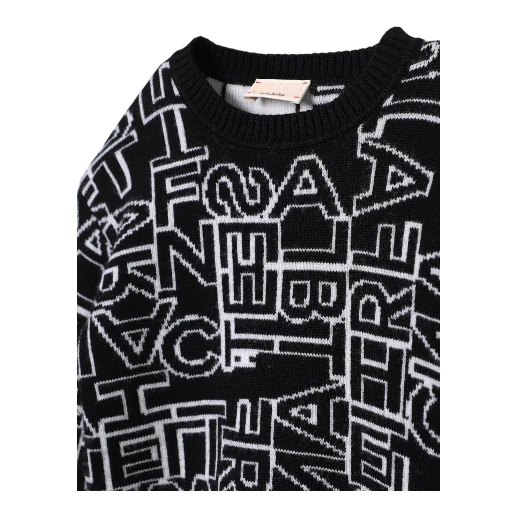 ELISABETTA FRANCHI maglia girocollo tinta unita con stampe in contrasto Nero per Bambina EGMA029 NERO ELISABETTA FRANCHI 