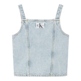 Calvin Klein Top In Denim tinta unita Azzurro per Bambina IG0IG02389 AZZURRO CALVIN KLEIN 