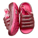 Ugg Ciabatte Tinta Unita In Gomma Glitterate Fuxia Per Bambina