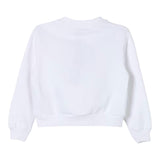 Dsquared2 Felpa Chiusa Girocollo Tinta Unita con Logo per Bambina L4IWHZ BIANCO DSQUARED2 