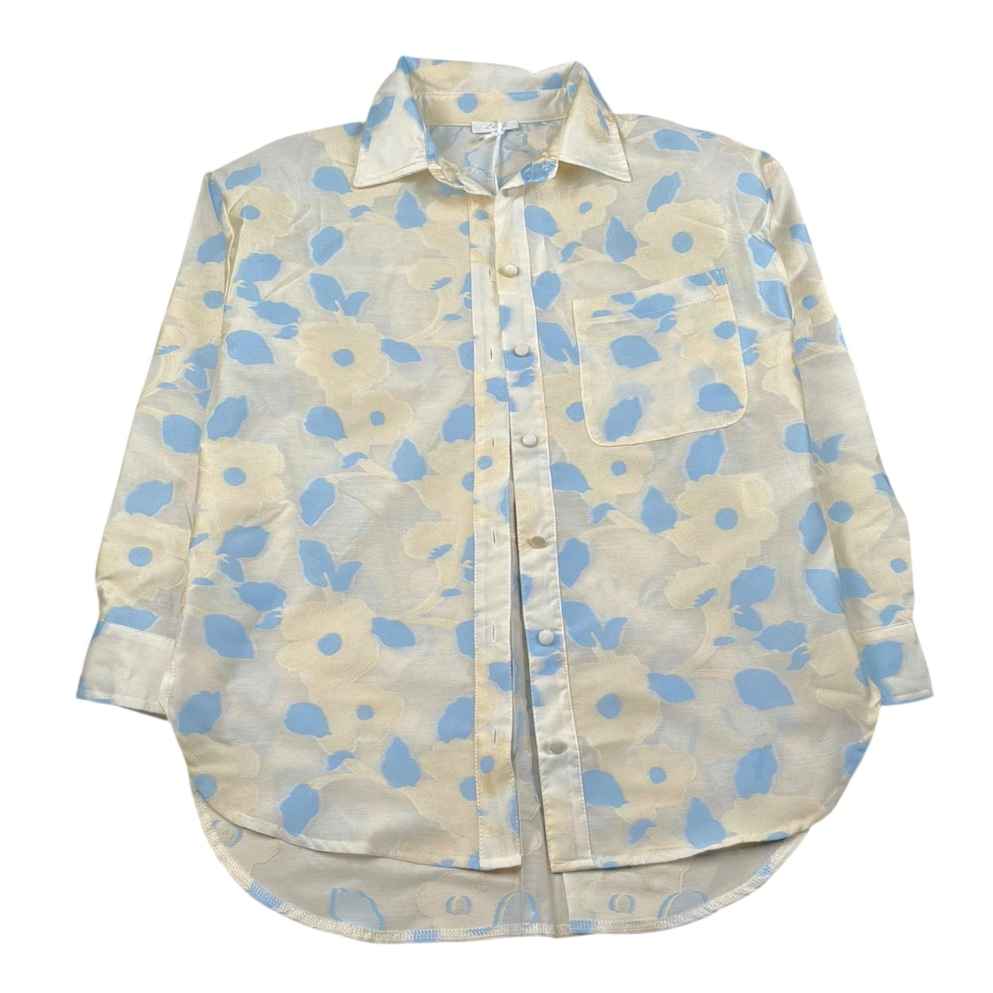 Lu Lu By Miss Grant Camicia Tinta Unita Manica Lunga con Fantasia per Bambina LL3444 BEIGE LU LU BY MISS GRANT 