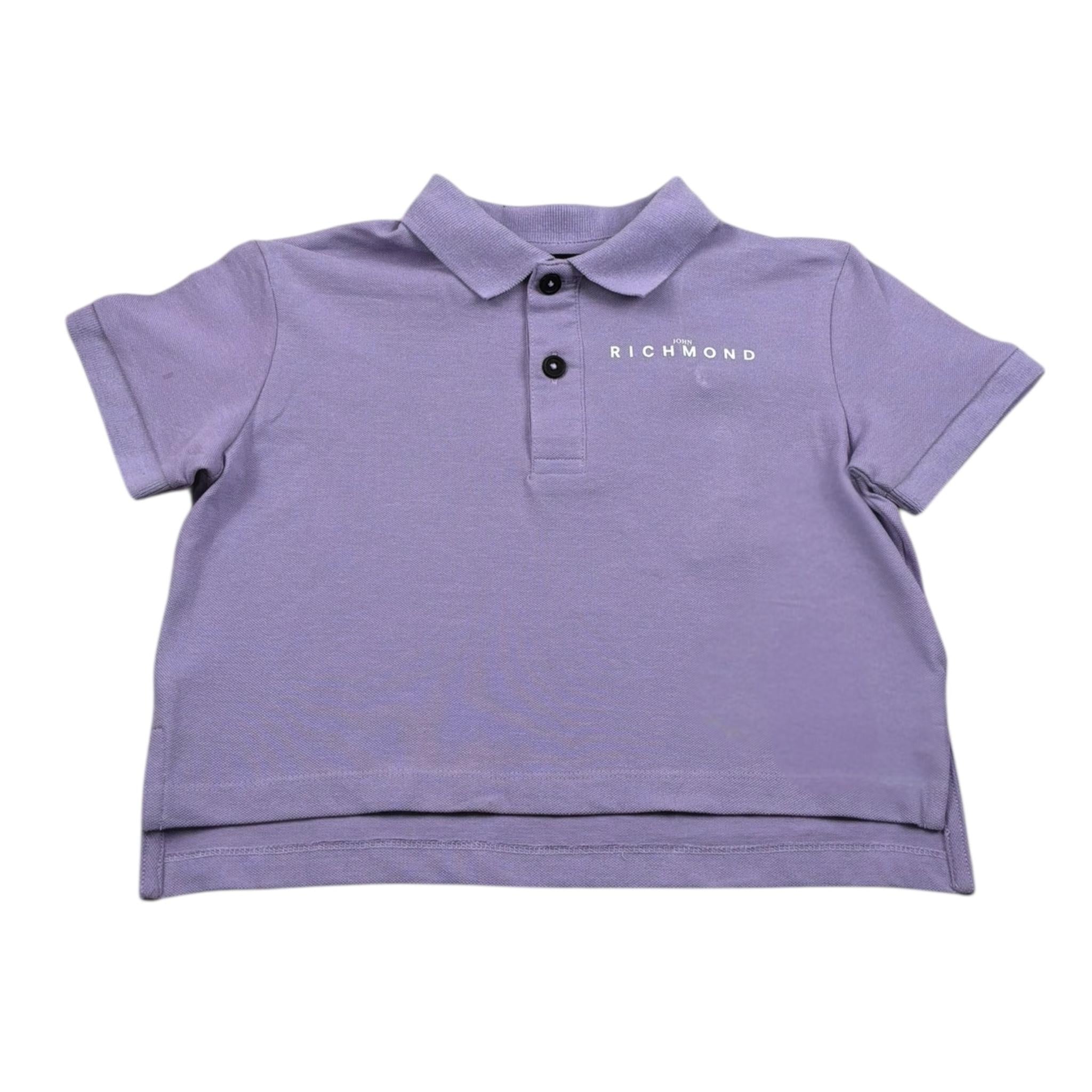 John Richmond Completo 2 Pezzi Polo-Short Bicolore per Bambina RGP26028CE BIANCO/LILLA JOHN RICHMOND 