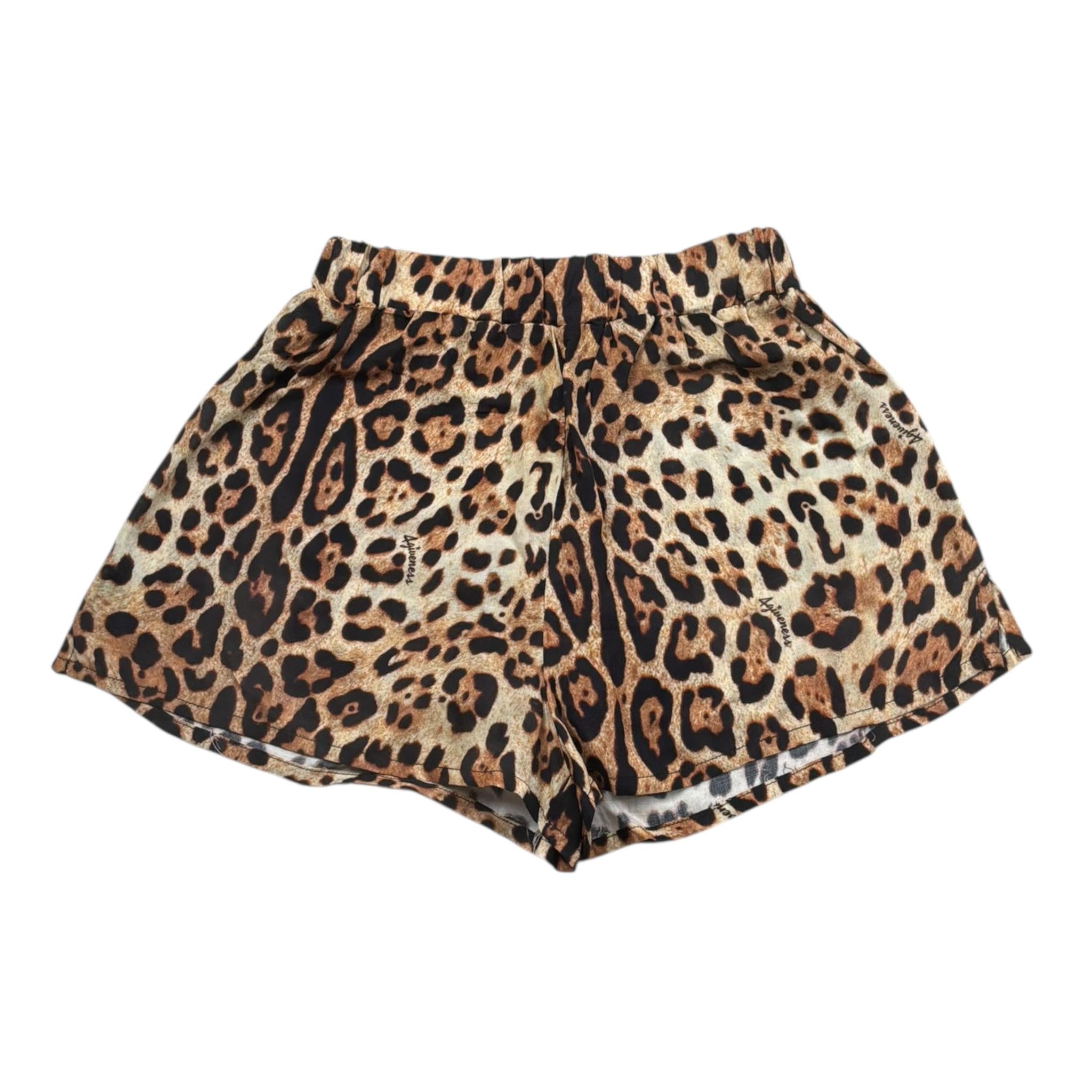 4Giveness Short Tinta Unita con Fantasia Maculata per Bambina FGCG3933 MARRONE 4GIVENESS 