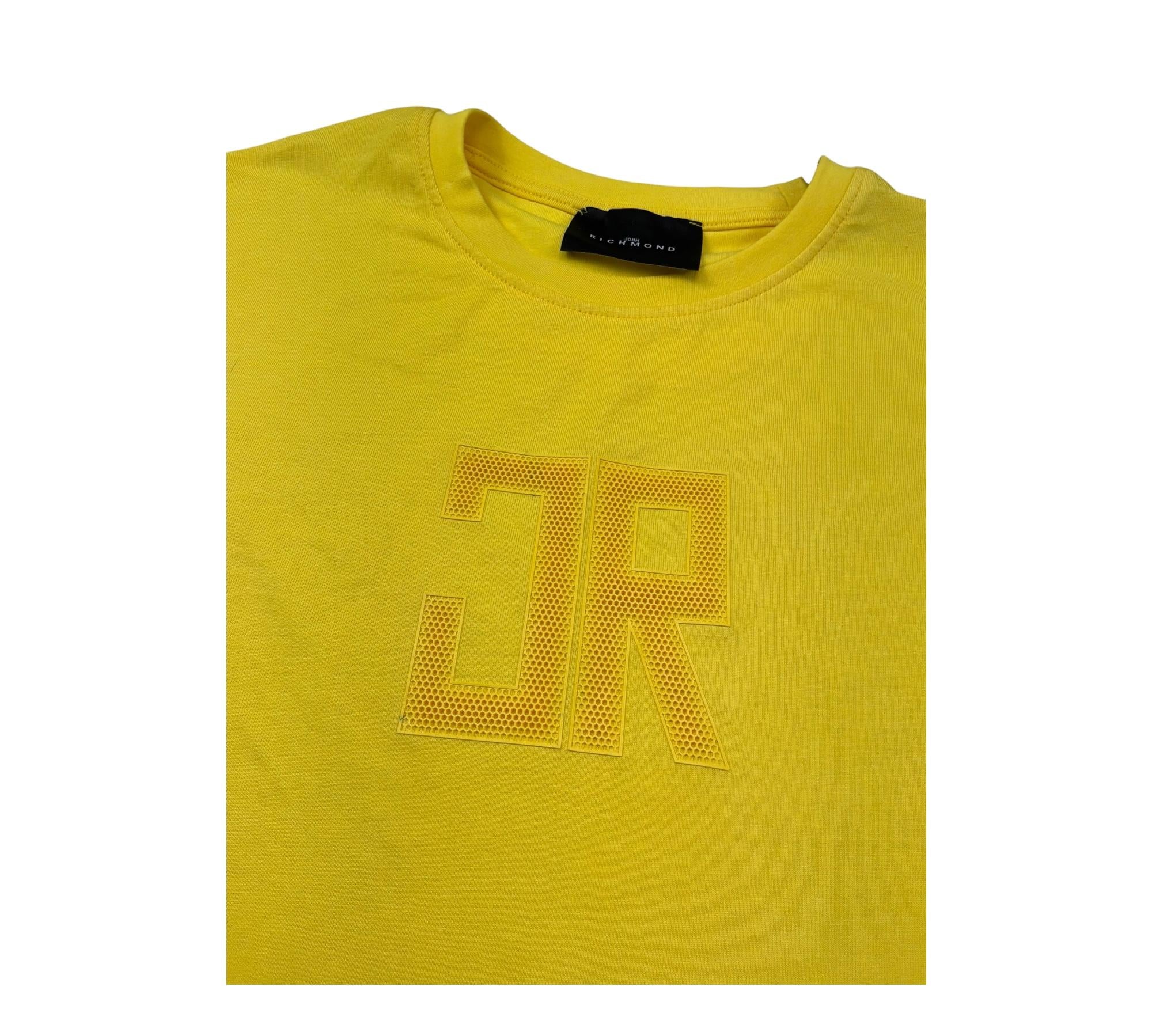 John Richmond T-Shirt Girocollo Tinta Unita con Stampa per Bambino RBP26006TS GIALLO JOHN RICHMOND 