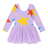 Stella Mccartney Abito Manica Lunga Tinta Unita con Gonna Tulle per Neonata TW1D80 LILLA STELLA McCARTNEY 