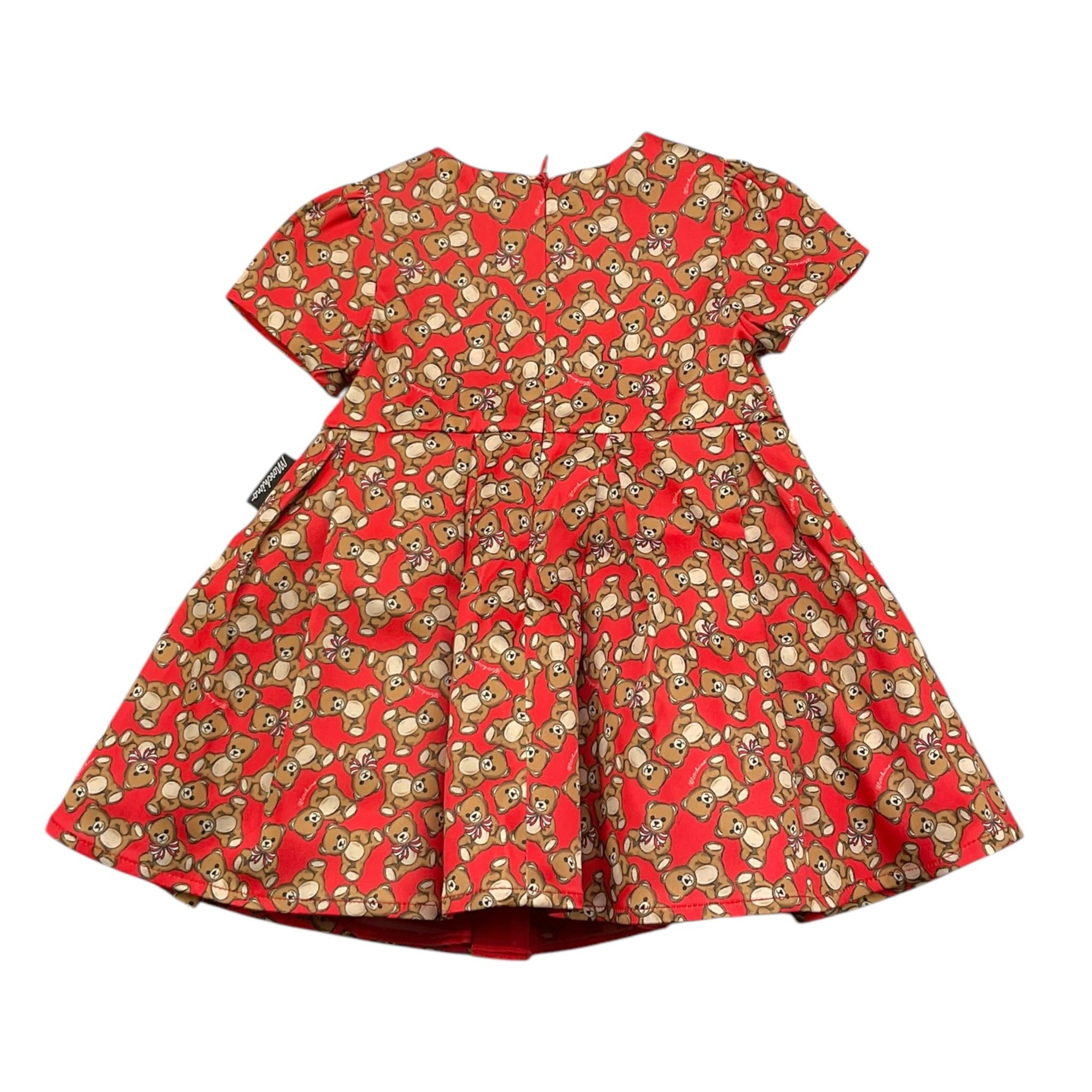 MOSCHINO abito tinta unita mezza manica con stampa Rosso per Neonata MDV0CP ROSSO MOSCHINO 