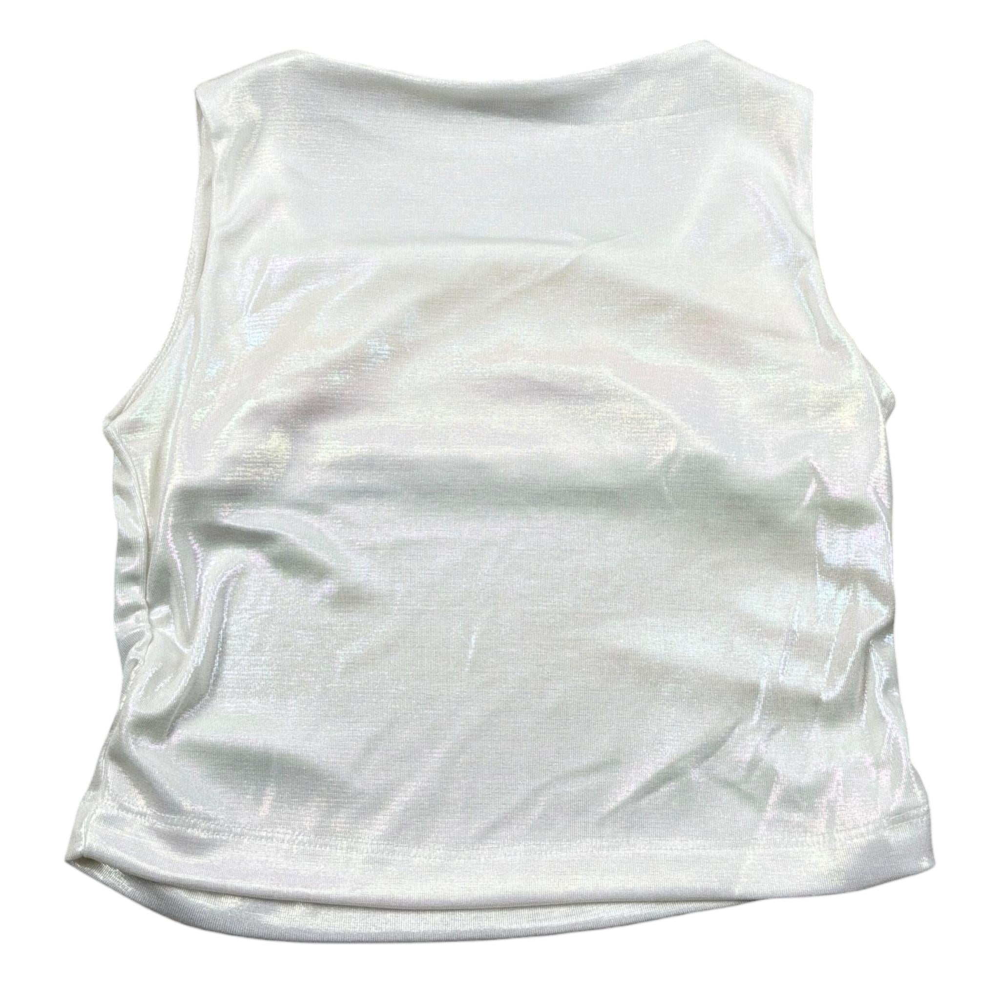 Lu Lu By Miss Grant Canotta Tinta Unita con Arriccio Laterale per Bambina LL3454 BIANCO LU LU BY MISS GRANT 