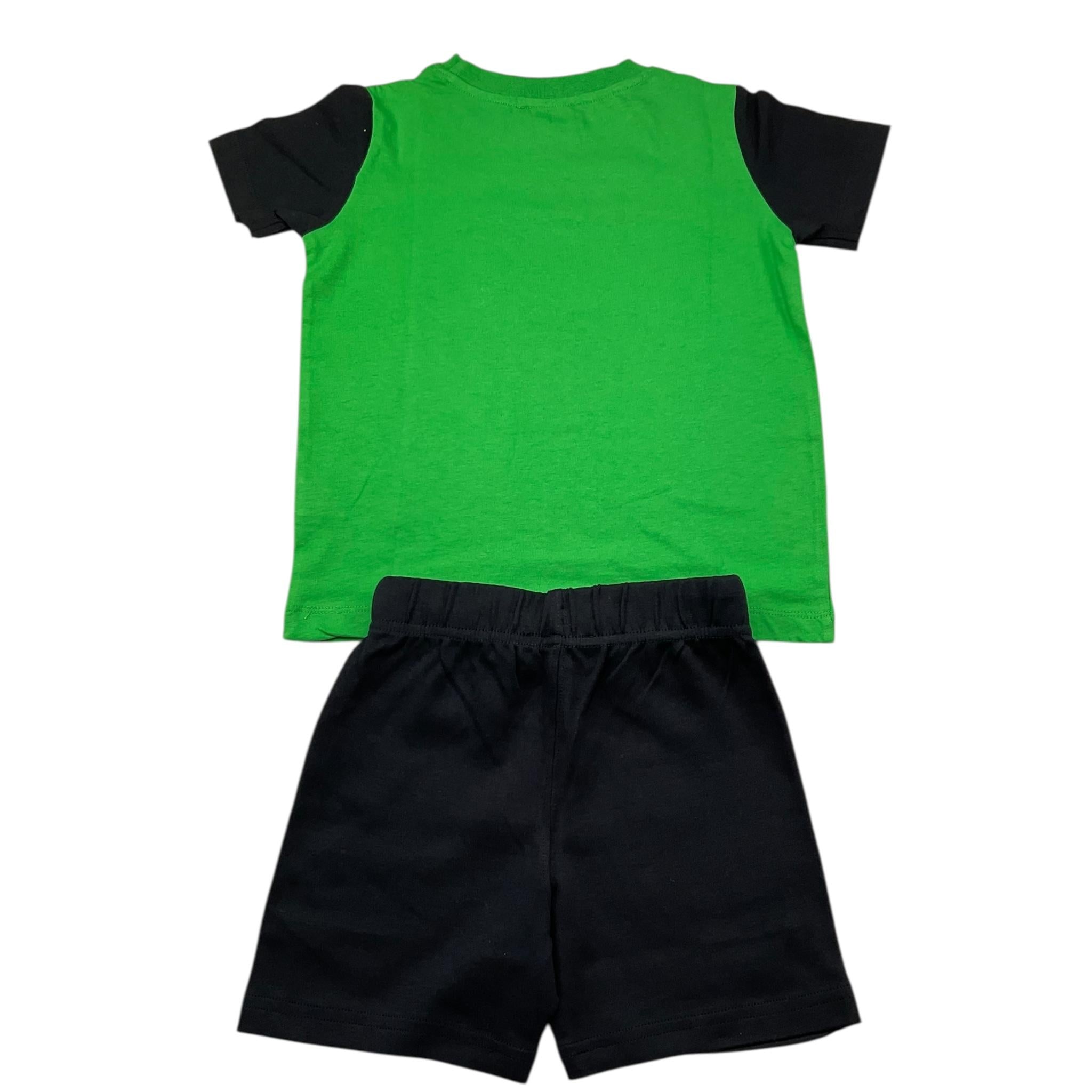 Bikkembergs Completo 2 Pezzi T-Shirt-Bermuda per Bambino BK3221 VERDE/NERO BiKKEMBERGS 