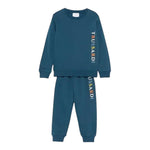 TRUSSARDI completo 2pz felpa-pantalone tinta unita Blu per Neonato TIA24121CFXX BLU TRUSSARDI 