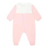 Moschino Tutina Bicolore con Stampa per Neonata MUY07F ROSA MOSCHINO 