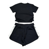 Juicy Couture Completo 2 Pezzi T-Shirt-Short per Bambina JBX655000 NERO JUICY COUTURE 