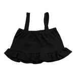 Janice Top Tinta Unita con Bretelle per Bambina JN237R NERO JANICE 