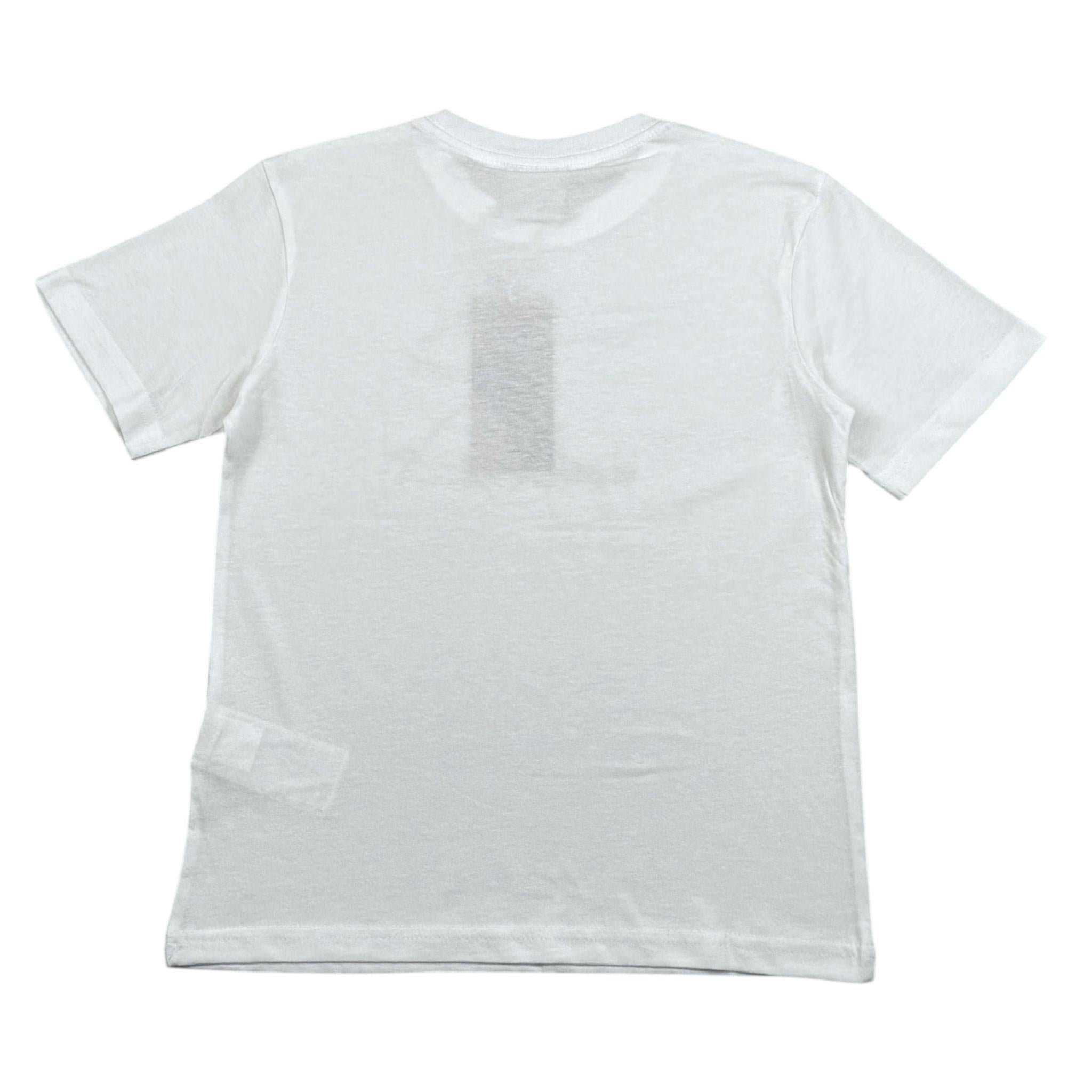 Diadora T-Shirt Girocollo Tinta Unita con Stampa per Bambino 102181706 BIANCO DIADORA 