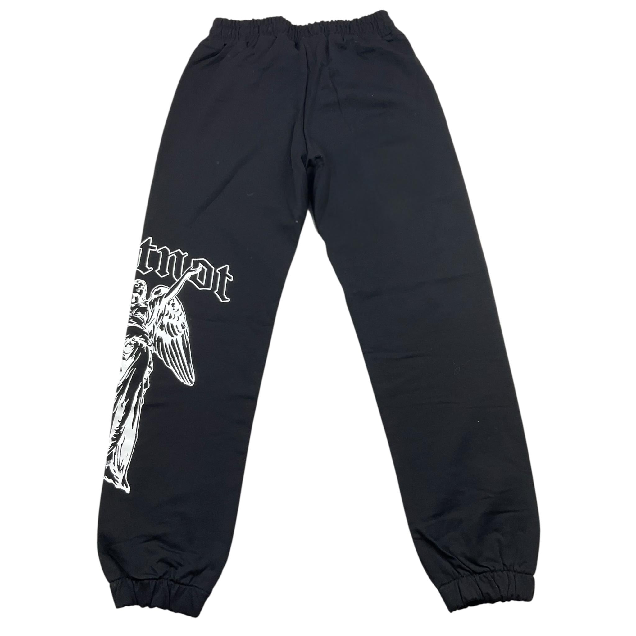 BUTNOT pantalone tuta tinta unita con stampa in contrasto Nero per Bambino B9498 NERO BUTNOT 