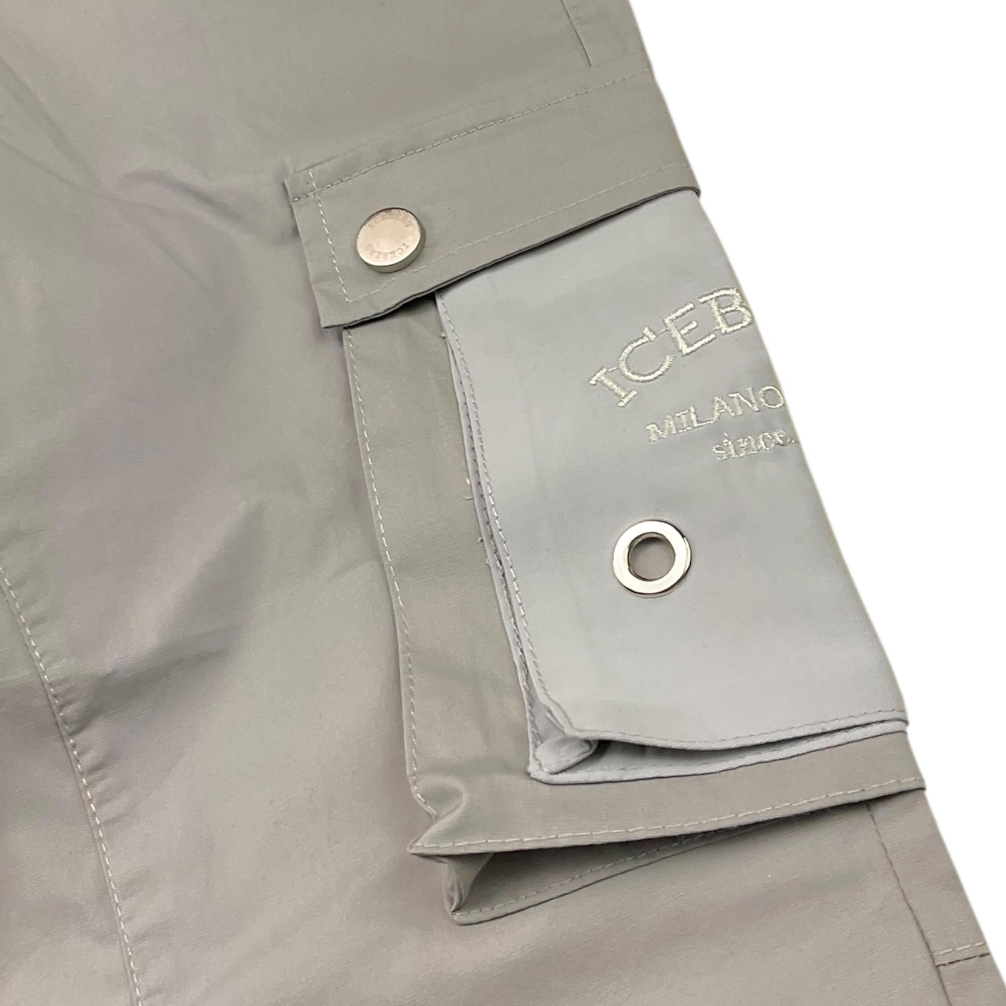 Iceberg Pantalone Tinta Unita con Elastico In Vita per Bambino PTICE1105J GRIGIO ICEBERG 