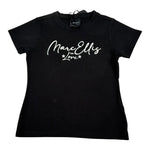 Marc Ellis T-Shirt Girocollo Tinta Unita con Stampa per Bambina JMJTS16481 NERO MARC ELLIS 