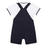 Boss Completo 2 Pezzi T-Shirt-Salopette per Neonato J52210 BLU BOSS 