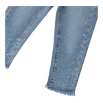 SARABANDA jeans tinta unita con girovita regolabile Azzurro per Neonata A255 AZZURRO SARABANDA 