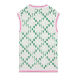 Karl Lagerfeld Abito Giromanica In Maglia Tinta Unita Con Stampe In Contrasto Bianco Per Bambina