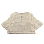 Zhoe & Tobiah Camica Mezza Manica Tinta Unita con Ricami per Bambina LYB2F PANNA ZHOE & TOBIAH 