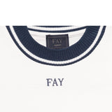 Fay T-Shirt Girocollo con Stampa Tinta Unita per Bambino FW8P91 BIANCO FAY 