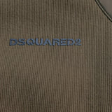 DSQUARED2 felpa tinta unita con cappuccio e zip Verde per Bambino DQ2461 VERDE DSQUARED2 