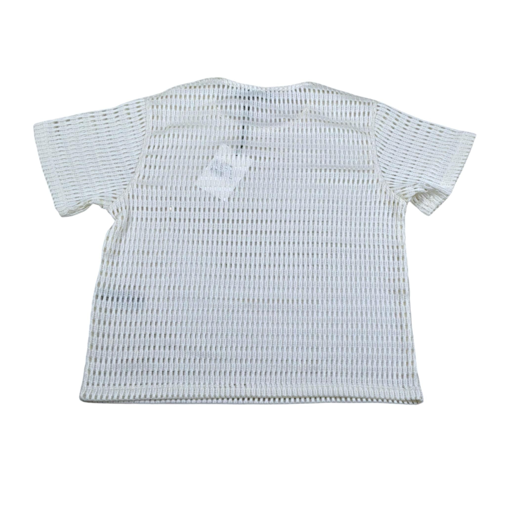 I'M Brian T-Shirt Tinta Unita Traforata per Bambino TS3336J PANNA I'M BRIAN 