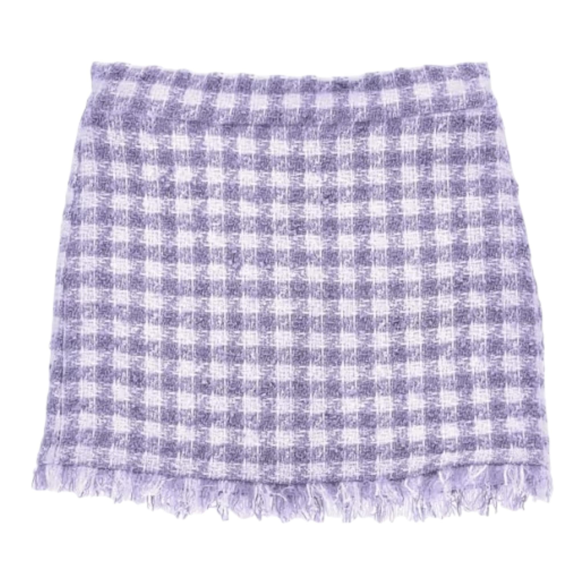 Monnalisa Gonna Tinta Unita con Microfantasia per Bambina 11C706 LILLA MONNALISA 