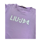 Liu Jo T-Shirt Girocollo Tinta Unita con Brillantini per Neonata KA5081NX LILLA LIU JO 