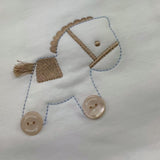 Ninnaoh Coperta Tinta Unita con Stampa per Neonato E25COP201 BIANCO NINNAOH 