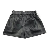 PATRIZIA PEPE short in ecopelle tinta unita con elastico in vita Nero per Bambina 7P0360 NERO PATRIZIA PEPE 