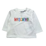 MOSCHINO shirt girocollo tinta unita con stampa Bianco per Neonato M5O00R BIANCO MOSCHINO 