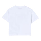 Dondup T-Shirt Girocollo Tinta Unita con Stampa per Neonata DMTS042XN BIANCO DONDUP 