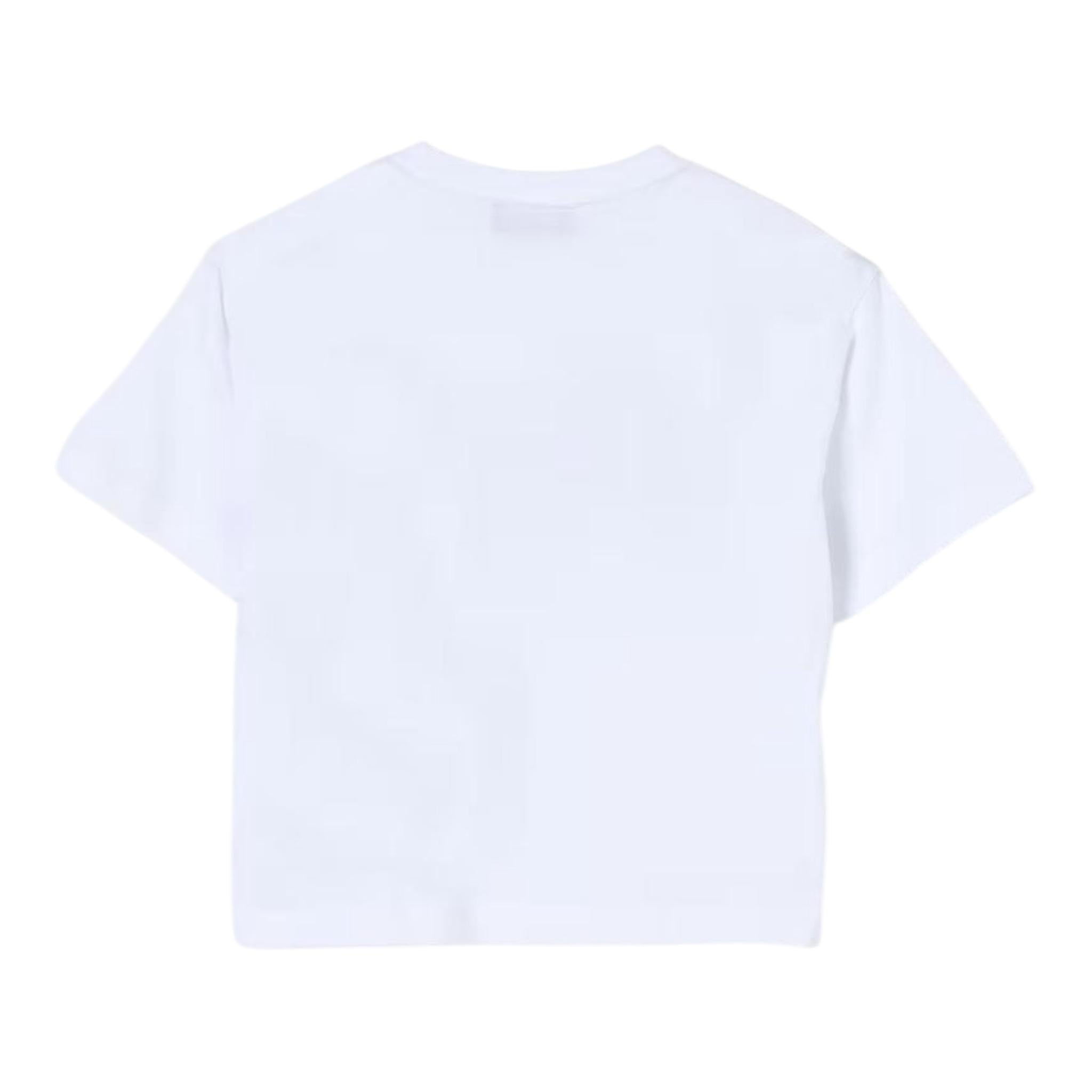 Dondup T-Shirt Girocollo Tinta Unita con Stampa per Neonata DMTS042XN BIANCO DONDUP 