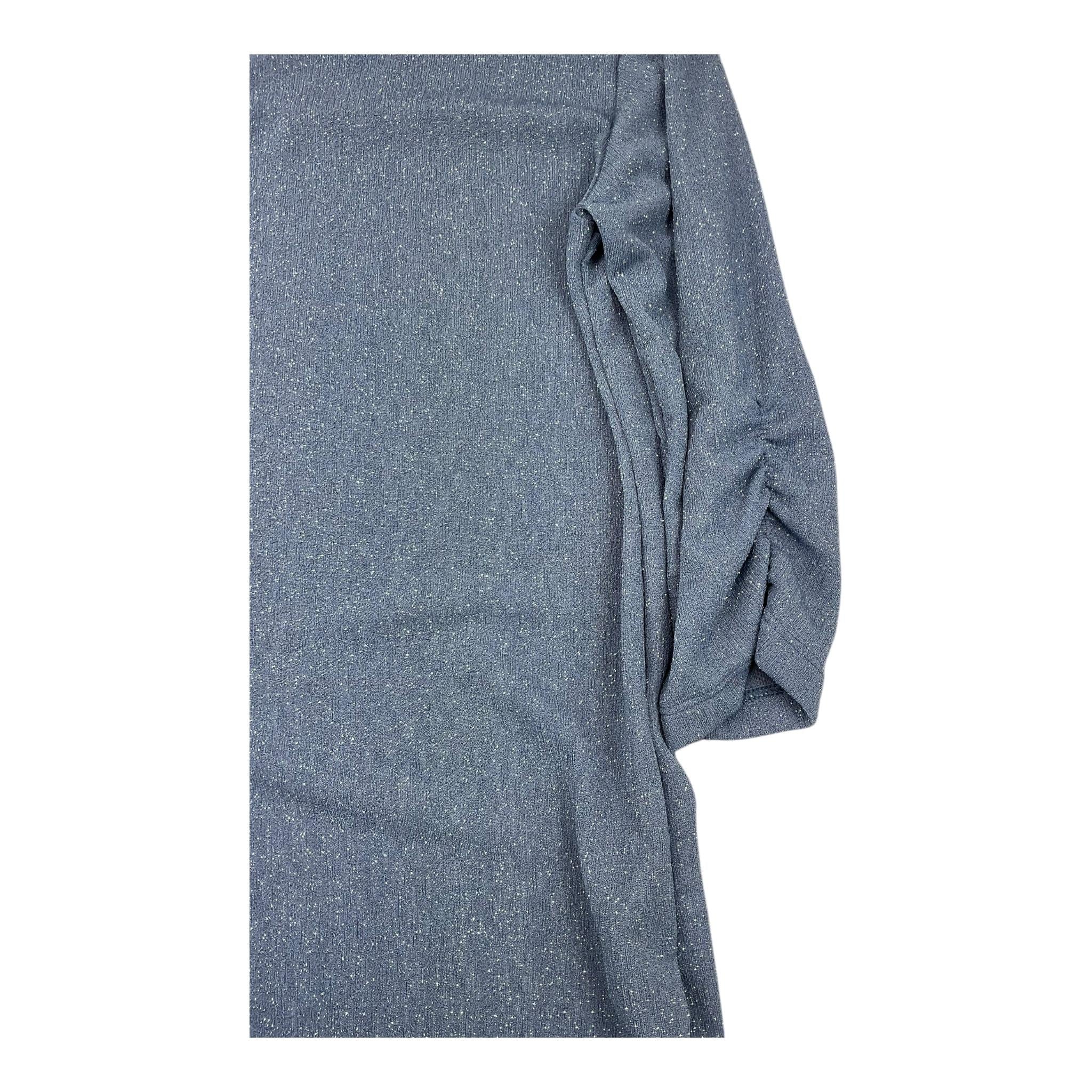 LU LU BY MISS GRANT abito manica lunga tinta unita girocollo con brillantini Azzurro polvere per Bambina LL3256 AZZURRO POLVERE LU LU BY MISS GRANT 