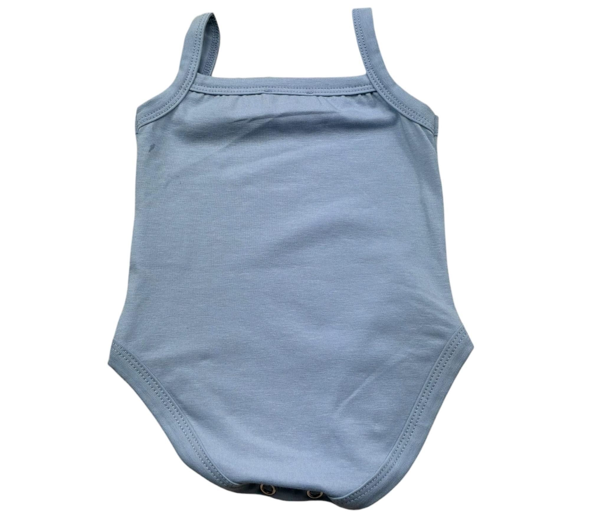 Trussardi Body Bretelline Tinta Unita con Logo per Neonata TIP26125BD AZZURRO TRUSSARDI 