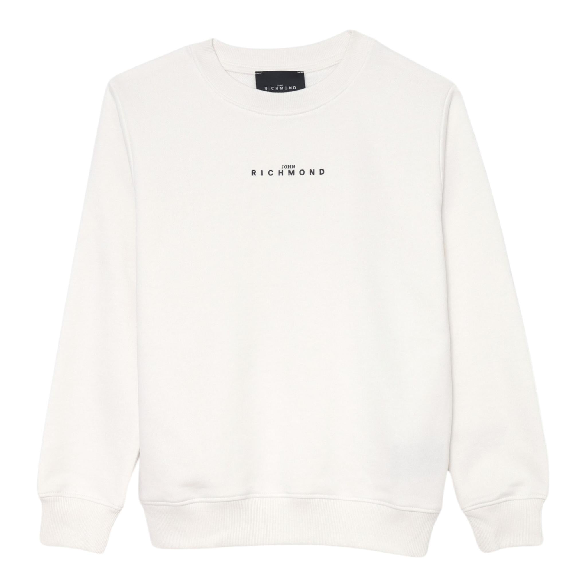 JOHN RICHMOND felpa girocollo tinta unita con stampa Bianco per Bambino RBA24110FEX BIANCO JOHN RICHMOND 