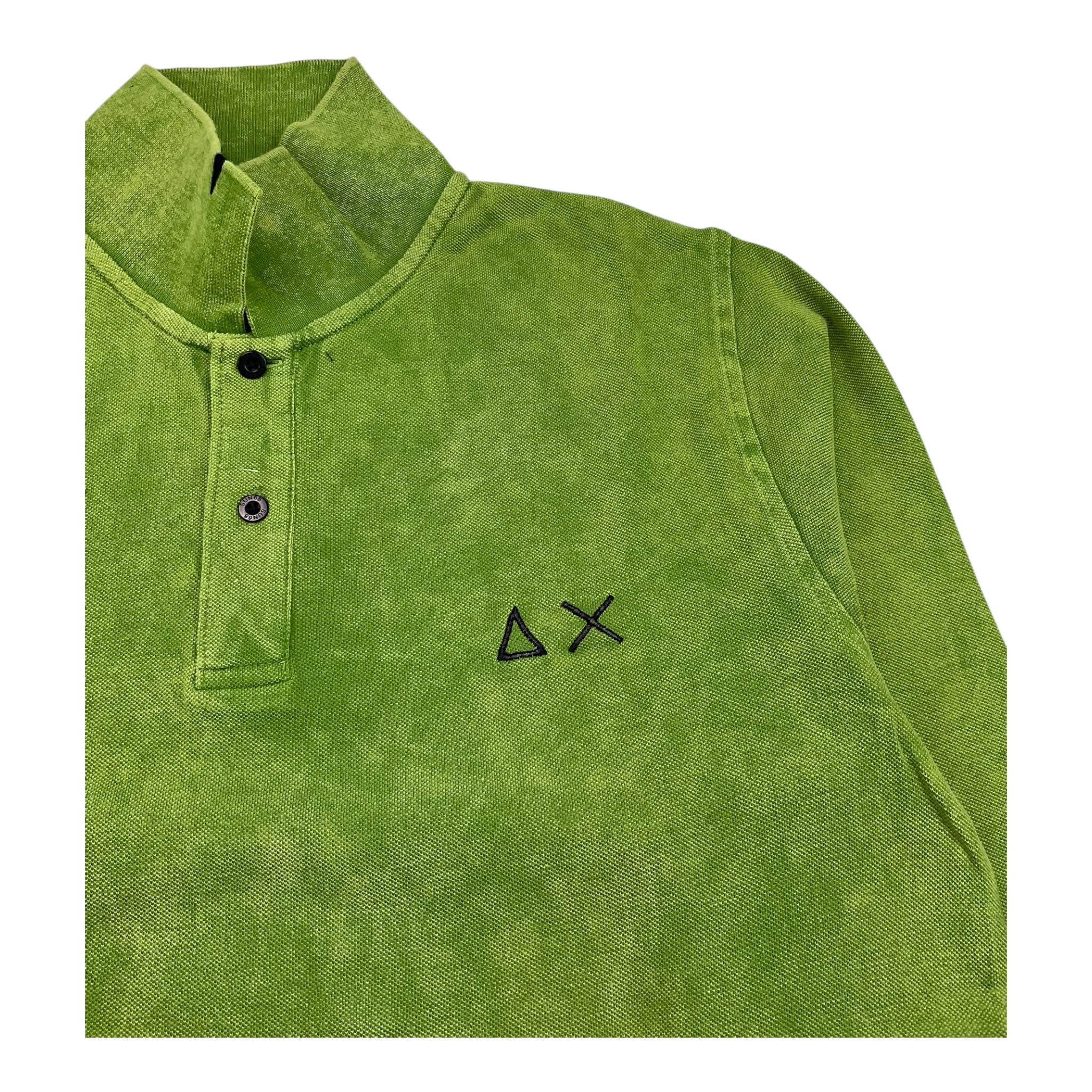 SUN68 polo manica lunga tinta unita Verde per Bambino PLSUN VERDE SUN68 