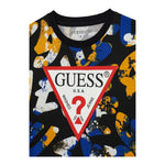 GUESS shirt stampa fantasia con maniche in contrasto Nero per Bambino L4YI05K8HM3 NERO GUESS 