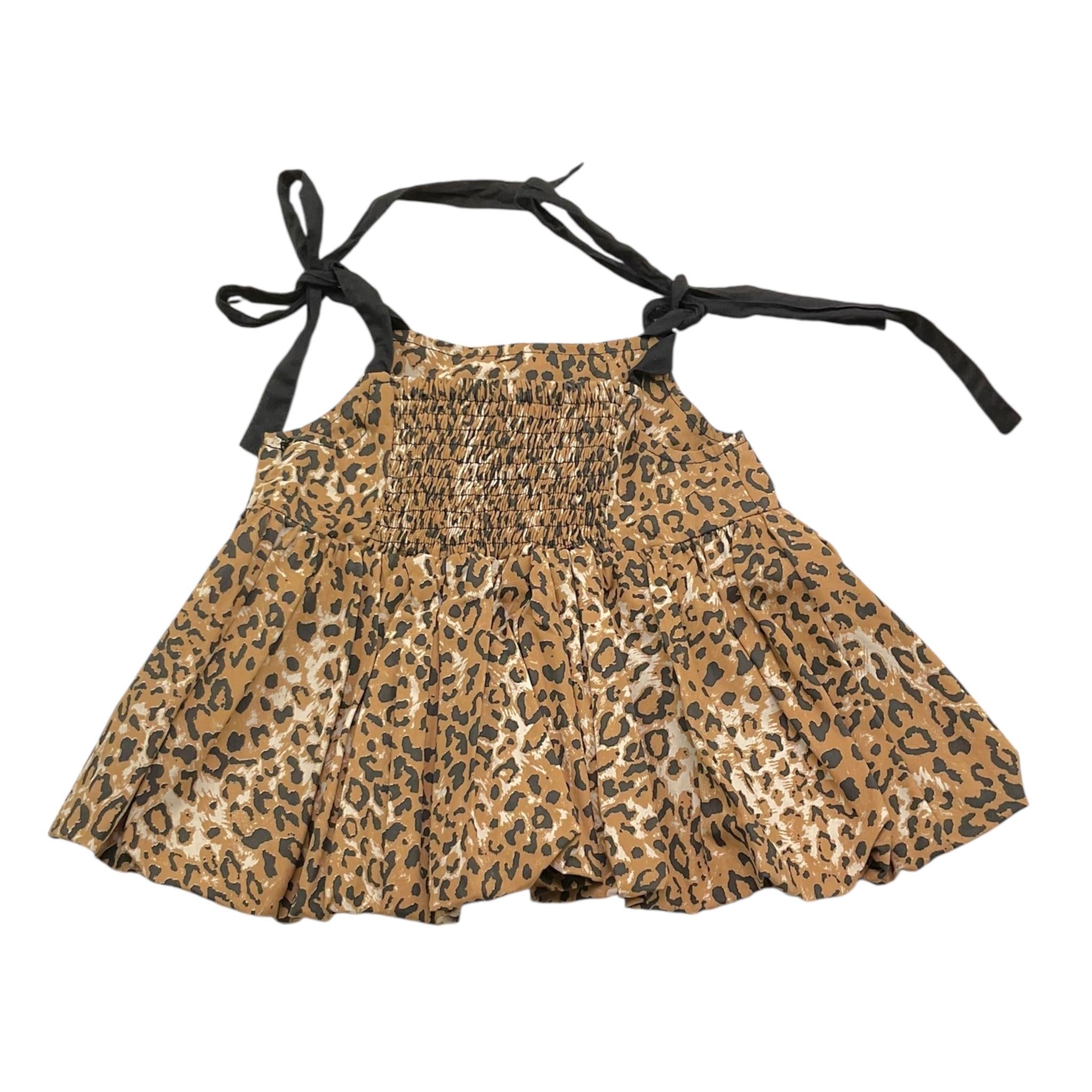 Mariuccia Top Tinta Unita con Fantasia Maculata per Bambina MMBSS21T2000 BEIGE MARIUCCIA 