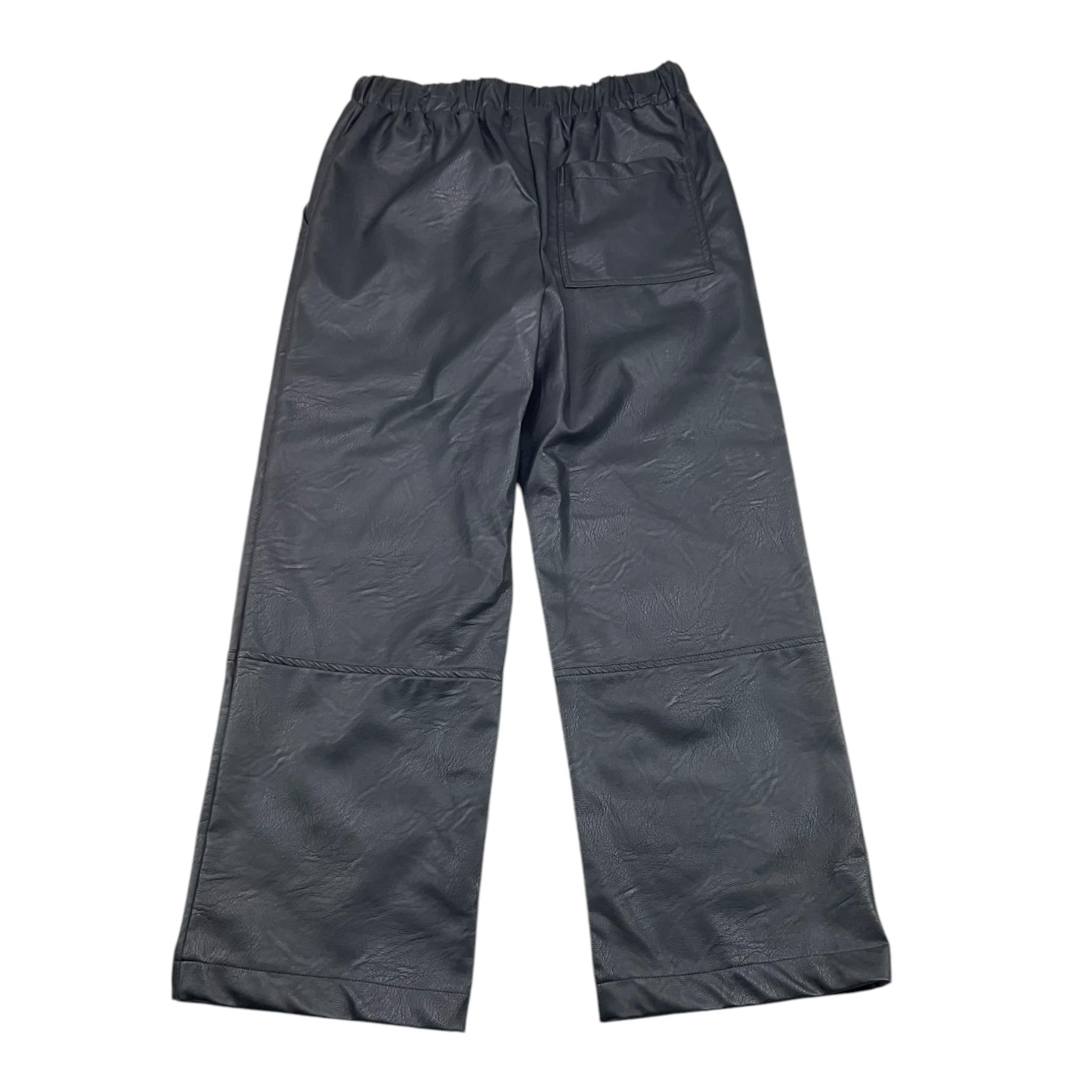 PICCOLA LUDO pantalone modello a palazzo tinta unita in ecopelle Nero per Bambina BS9WB001 NERO PICCOLA LUDO 