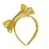 A' La Page Cerchietto Tinta Unita con Fiocco per Bambina 25SA GIALLO A' LA PAGE 