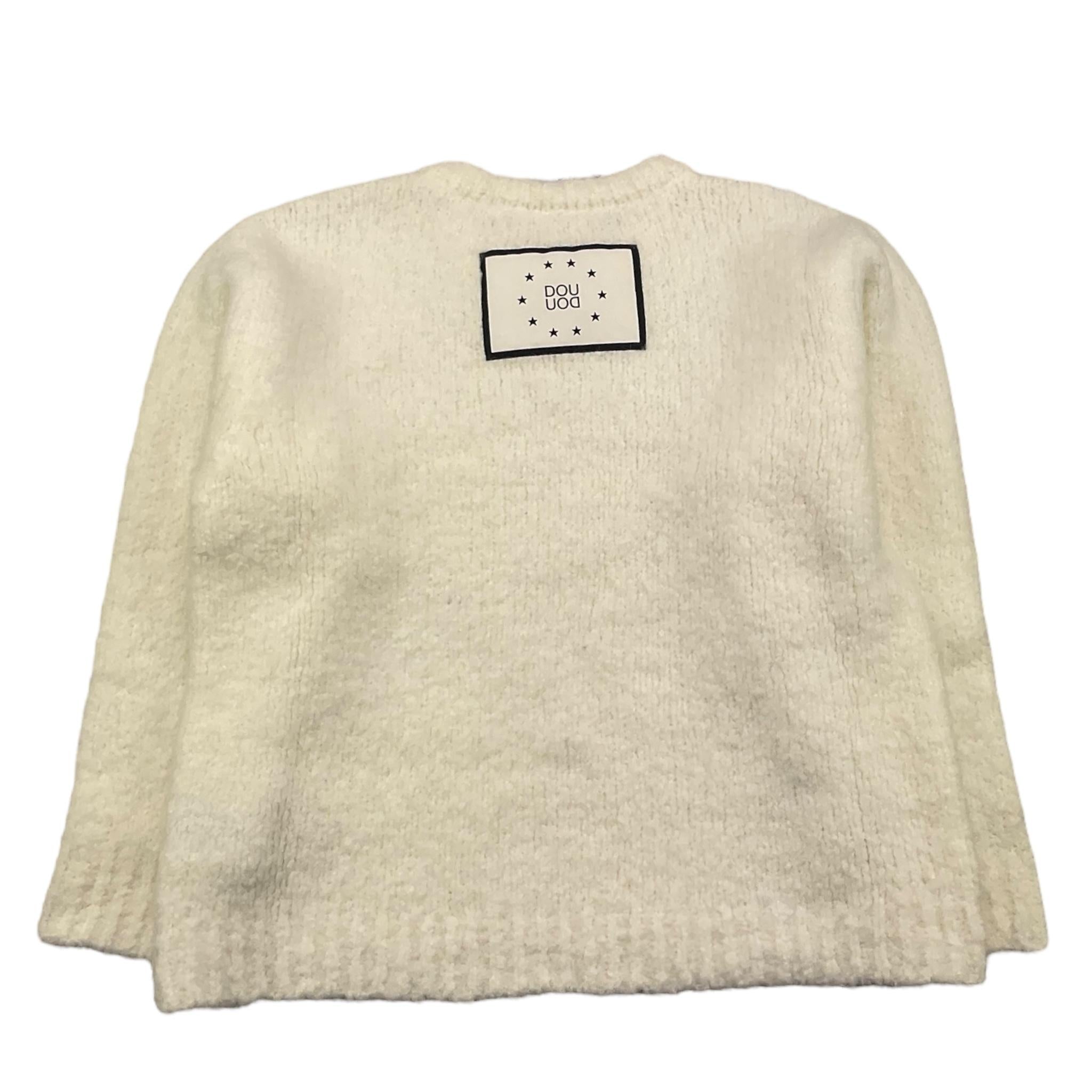 DOU DOU maglia girocollo tinta unita Panna per Bambina DV9P50X PANNA DOU DOU 