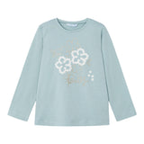 MAYORAL shirt girocollo tinta unita con stampa in contrasto Verde per Bambina 4072 VERDE MAYORAL 
