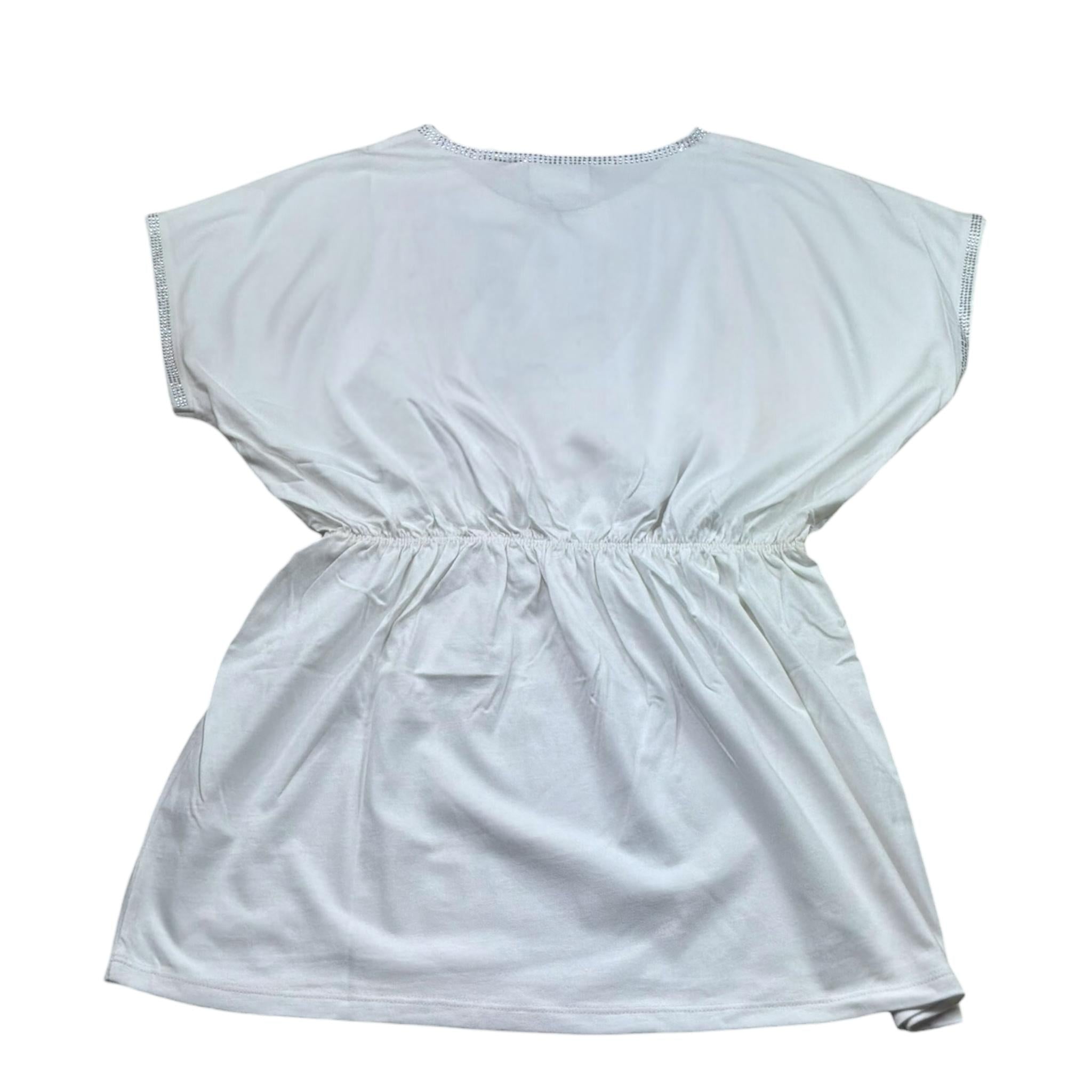 Juicy Couture Abito Mezza Manica Tinta Unita con Stampa per Bambina JBX6529 BIANCO JUICY COUTURE 