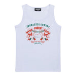 Dsquared2 Canotta Tinta Unita Girocollo con Stampa per Bambino DQ2974 BIANCO DSQUARED2 