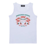 Dsquared2 Canotta Tinta Unita Girocollo con Stampa per Bambino DQ2974 BIANCO DSQUARED2 