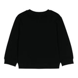 MOSCHINO felpa tinta unita girocollo con stampa Nero per Bambino HUF08M NERO MOSCHINO 