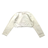 Twinset Coprispalle Tinta Unita Con Bottoni Panna Per Bambina